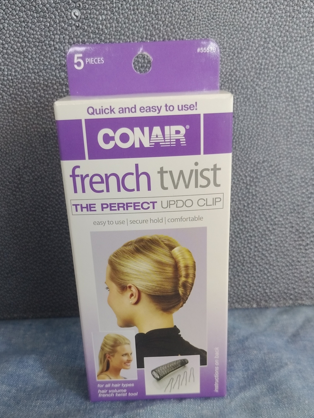 Conair French Twist The Perfect Updo Clip hair styling set. Model #56570 5-piec